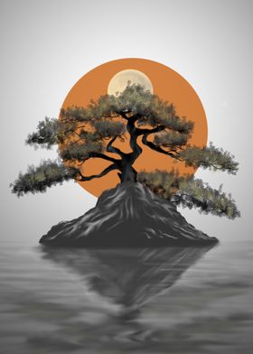 Bonsai in Silhouette