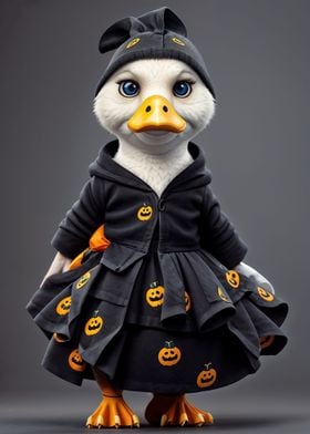 Duck wearing Halloween