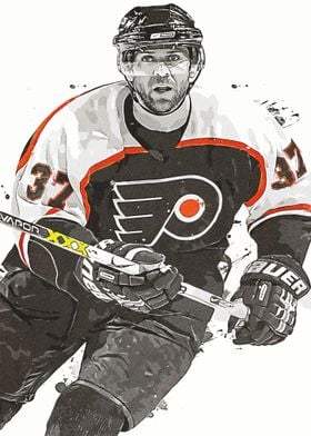 Hockey Player Painting