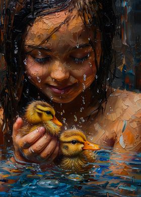 Lovely Ducks Painting