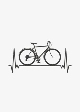 Cycling Heartbeat EKG Line
