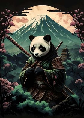 Panda Samurai Mountain