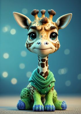 Cheerful giraffe Chibi