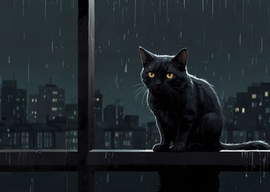 Enigmatic Black Cat