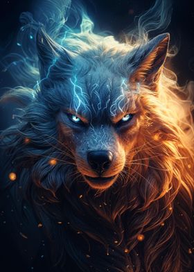 Cosmic Celestial Wolf