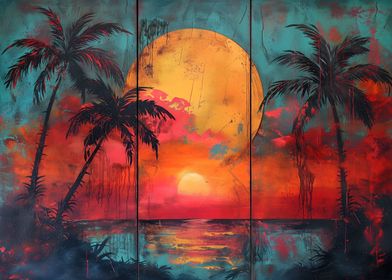 Tropical Island Sunset