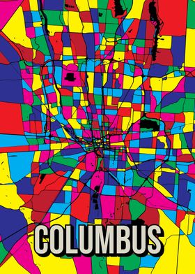 Columbus Abstract Map