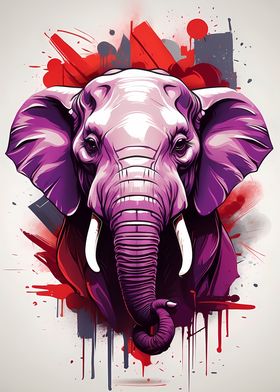 Vivid Elephant Portrait