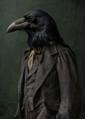 Crow in a Classic Suit