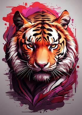 Vivid Tiger Portrait