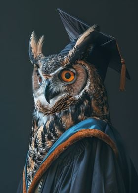 Owl in Graduation Cap