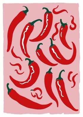 Chili Peppers Poster