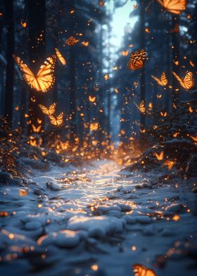 Mystical Winter Butterfly