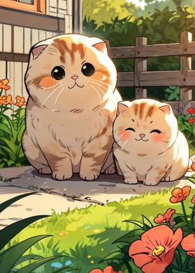 Scottish Fold cat family