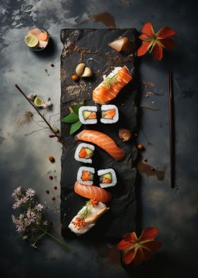 Elegant Sushi Spread