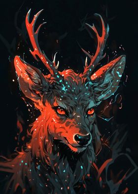 Mystic Deer in the Forest