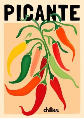 Picante Chillies Poster