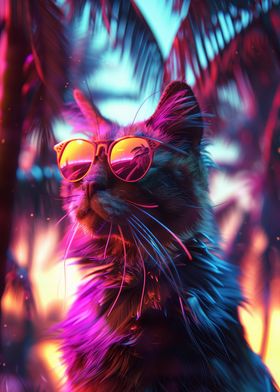 Neon Sunglasses Cat 1