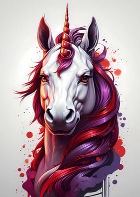 Vivid Unicorn Portrait