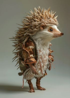 Hedgehog With Clothing