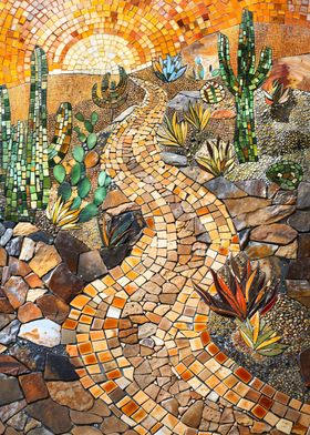 Desert Journey Mosaic Art