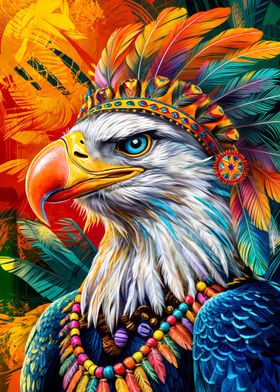 Eagle colorful painting