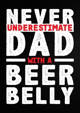 Funny Dad With Beer Belly