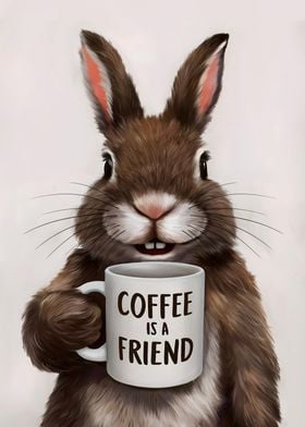 rabbit and coffee