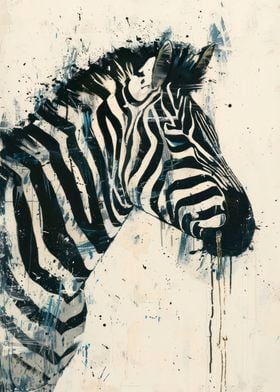 Zebra Watercolor Painting