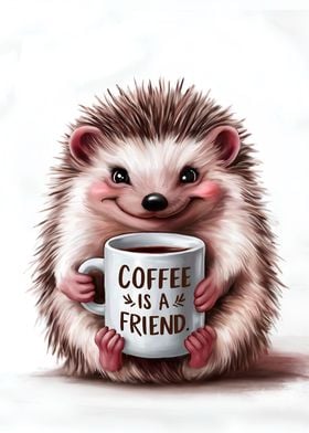 Porcupine and coffee