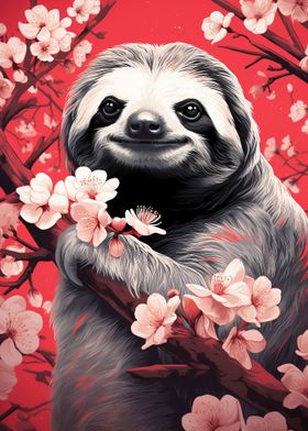 Sloth Cherry Blossum Japan