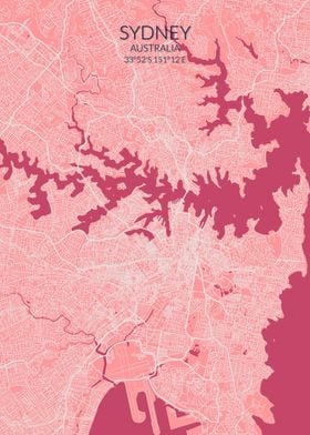 Sydney Pink Map