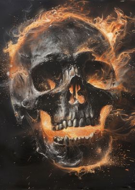 Flaming Skull