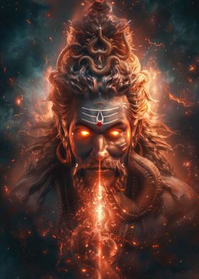 Fiery Lord Shiva