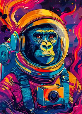 Astronaut Gorilla Space