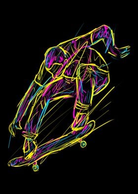 skater2 scribble art