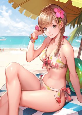 Sexy Anime Beach Girl