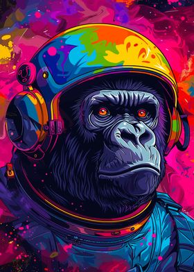 Gorilla Astronaut Space