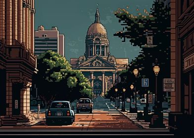 San Antonio Pixel Art