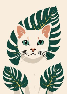 Floral Cat Portrait