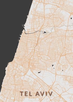 Tel Aviv City Map