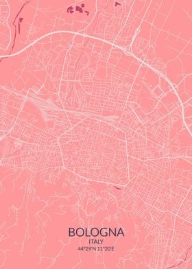 Bologna Pink Map