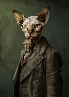 Dressed Sphynx Cat