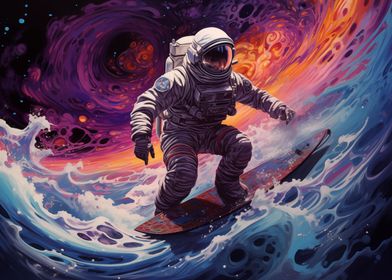 Astronaut Surfing