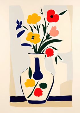 Floral Vase Poster