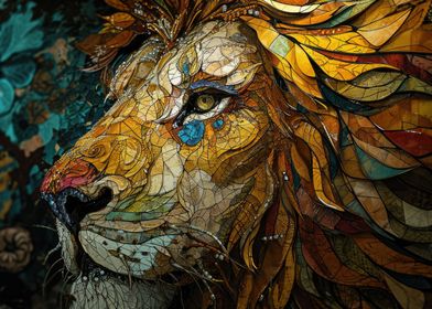Abstract Lion Art