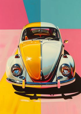 Pop Art VW Beetle