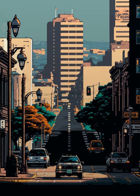 San Jose City Pixel Art