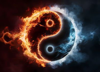 Fire and ice Yin Yang