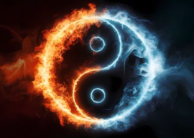 Fire and ice Yin Yang